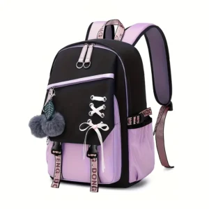 Teenagers Cute Schoolbag Shoulder Backpack Nylon Fabric Girls, Large Capacity Splash-Proof