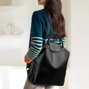 100% Genuine Cowhide Leather Women Backpack Large Capacity School Back Pack Female Casual Travel Bagpack Rucksacks for Girls Sac